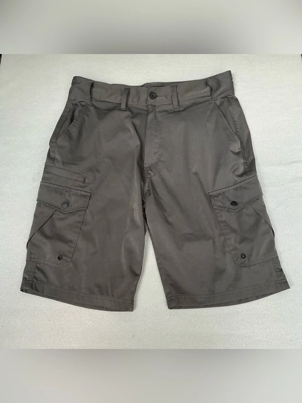 Denali Mens Gray Stretch Cargo Shorts 32 Flex Waist Performance Hiking Outdoor
